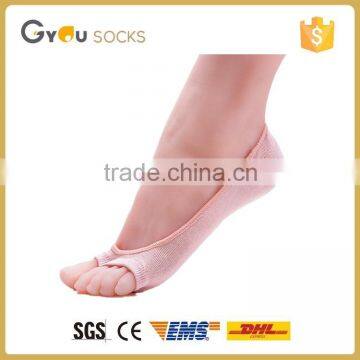 solid color women's Invisible Liner Peds Socks / Open Toe socks / open two toe ankle socks