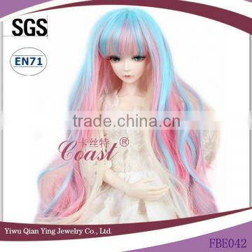 beautify long curly Synthetic doll use full wig