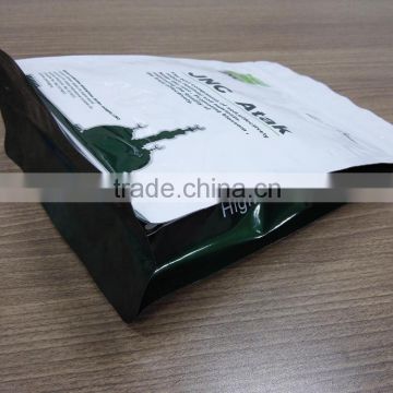 Flat bottom side gusset bag with zipper for food packaging/square bottom candy packaging bag