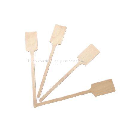 Green Product 6.25 Inch Wood Kayak Paddle Shape Sticks, Wood Stirrer for Honey, 100/Bag