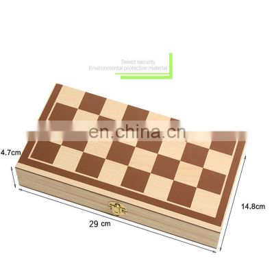 High Quality Foldable Wooden Chinese Chess set Toys child Enlightenment Puzzle Chinese Chess For Easy To Carry