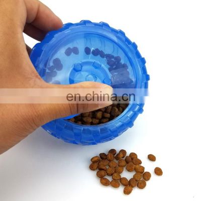 Wholesale Semi-transparent Dog Treat tyre shape toy , IQ Treat Dispensing Toy ,Dog chew toys