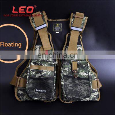 Leo 27546 Fishing Clothings Vest Camouflage Buoyancy 7KG Outdoor Life Jacket Fly Fishing Lifesaving Suit Fishing Gear Pesca