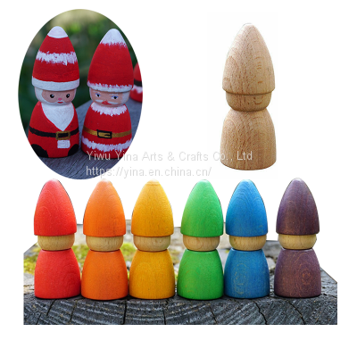 Wholesale Wooden Montessori Peg Dolls with Hats