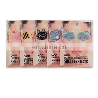 Hot selling cheap custom plastic packaging bag zipper plastic eye mask bags