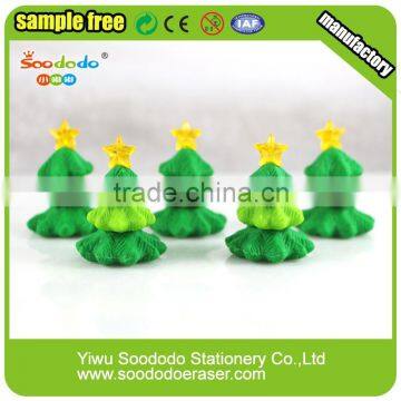 3D christmas trees shape eraser for Christmas gift