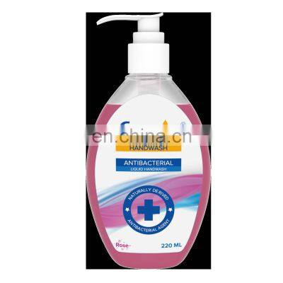 Top Quality Liquid Hand Wash 220 ml Liquid Sanitizer Hand Wash Anti Bacterial Liquid OEM Hand Gel Wash From Bangladesh