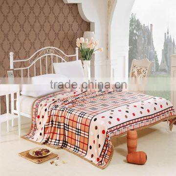 2015 new design classic dot pattern adults home plaid cheap moving blanket