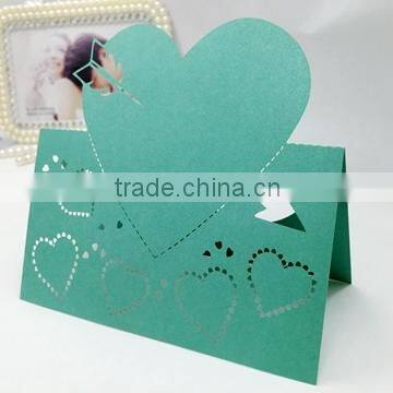 New Arrival Unique Laser Cutting Pink Color Table Name Card for Wedding