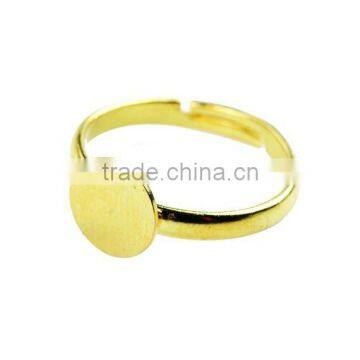 Popular styles design finger ring base brass findings for jewelry ring base