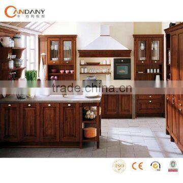 American style classic wooded kitchen cabinets from china,solid wood kitchen cabinet