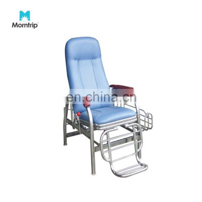 Best Seller High Quality Mobile Comfortable Adjustable Patient Transfusion Infusion Chair With Iv Stand For Hospital