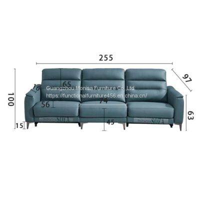 New Modern Minimalist Living Room Functional Fabric Sofa Comfortable Skin-Friendly Three-Seat Sofa Combination photo-3