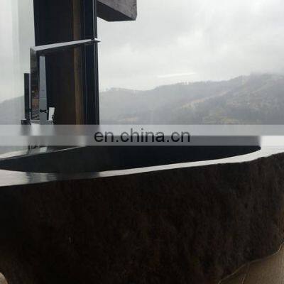 Hot Sale Freestanding Round Bathtub, Black Granite Bathtub photo-2