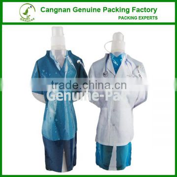 Promotional gift doctor clothes folding water bottle with carabiner