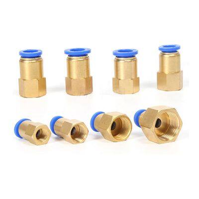 PCF Series Pu Hose Connector Female Straight Pneumatic One Touch Brass Fittings photo-5