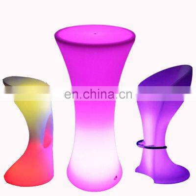 coffee shop hotel led bar furniture cocktail tables and chairs rechargeable party lights bar tables outdoor furniture