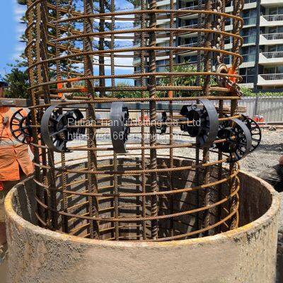 PE/PP Plastic Spacer Protective Layer of Reinforcing Steel Bar Heavy Duty Pile Cage Foot Wheels photo-2