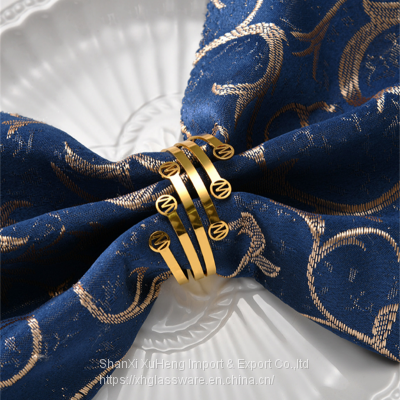 Gold Silver Colored Napkin Ring Holder For Wedding Event photo-2