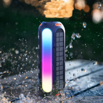 New solar magnetic Bluetooth speaker 20W high power IPX6 waterproof RGB atmosphere lamp speaker source factory