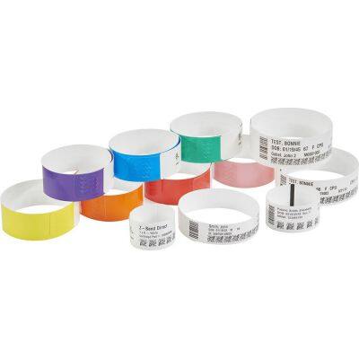 25*279mm Custom Self Adhesive Hospital Thermal Patient ID Band / Wristbands Roll 1