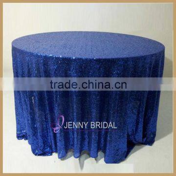 SQN64#8 custom royal blue sequin wedding embroidered tablecloth