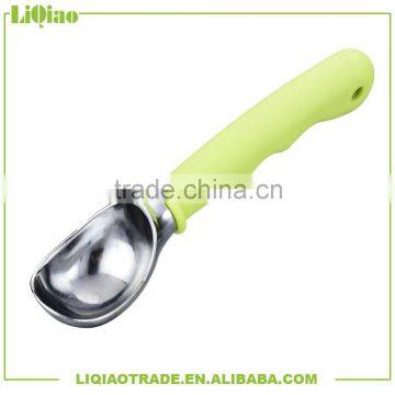 stainless steel ice cream scoop with plastic handle