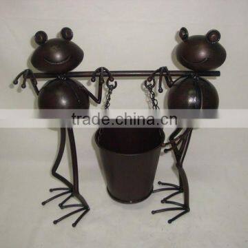 Garden decorative metal ants flower pot holder