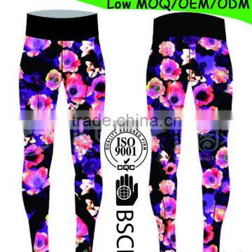 custom fashion sublimation printed leggings for women