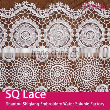 2016 Embroidery Polyester Full Lace/Milk Silk Water Soluble Full Lace Fabric For Garment Accessory