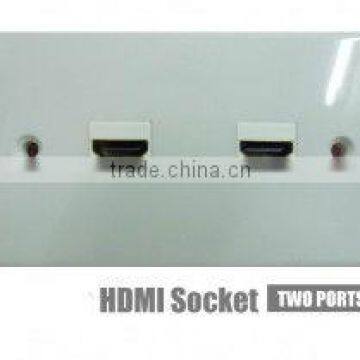 120 type double port HDMI faceplate