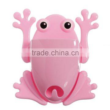 New Multi-function Frog Toothbrush Holder, Frog Toothbrush Holder with Bathroom Hanger Sucker Cup