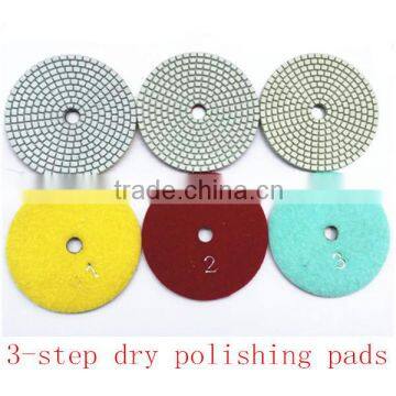 3 Step Diamond Polishing Pads for Polishing Granite, Marble, Engineer Stone Supplier's Choice