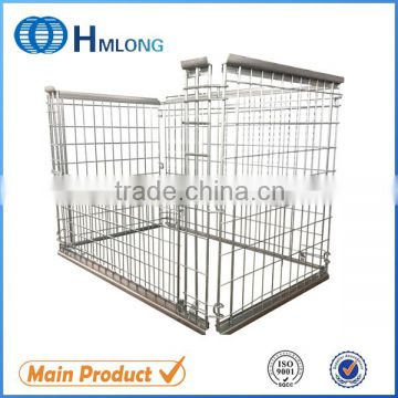 Euro stackable folded mesh steel cage pallets