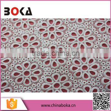 Polyester/Cotton Material Water Soluble Embroidered Lace Fabric