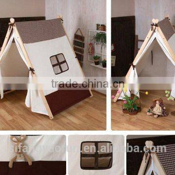 100% cotton canvas kid tent child tent toy house indian tent