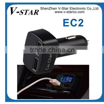 High Quality Promotional Car USB Charger for Ipad 3 for IPhone 4G/4S For IPod, Dual USB Car Charger
