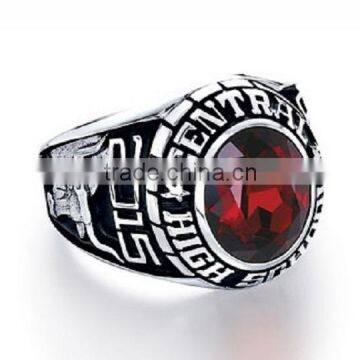 Stainless steel high school class ring jewelry