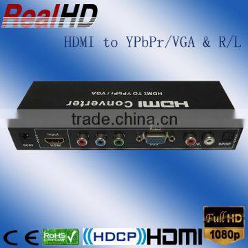 Awesome Sales SPDIF HDMI Converter VGA HDMI to VGA/Ypbpr/SPDIF Converter With R/L From China