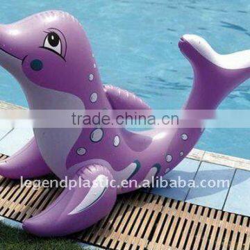 inflatable dolphin water floating rider