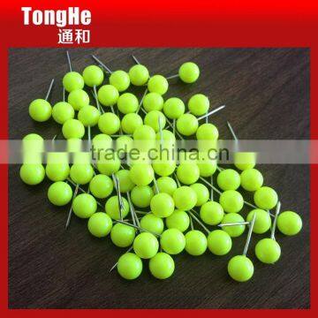 Yellow Head Plastic Ball Push Pin for World Map Marking