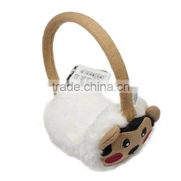 Animal design winter warm cute knitted earmuffs for kids