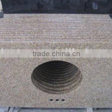 red granite countertop full bullnose