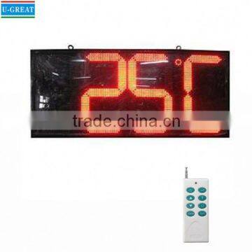 Alibaba china new design high quality and low price GPS red semi-outdoor large digital led clock