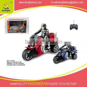 1:10 RC motorcycle with figure 2 colors asst