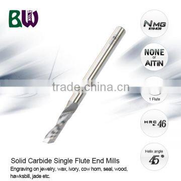 Tungsten Carbide Single Flute Cutting Tools For Engraving