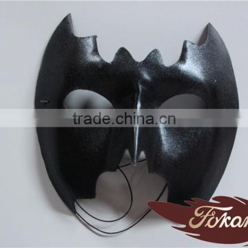 Black Plastic Masquerade Batman Mask For Venetian Party