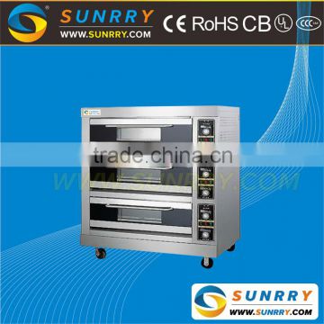 High efficiency stainless steel industrial electric cake baking oven electric 3 deck 3 trays for sale