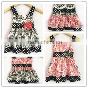 Hot sale flower baby girl summer dress cute boutique baby dress girls party dress