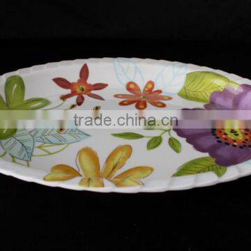 18.8 inch oval melamine tray